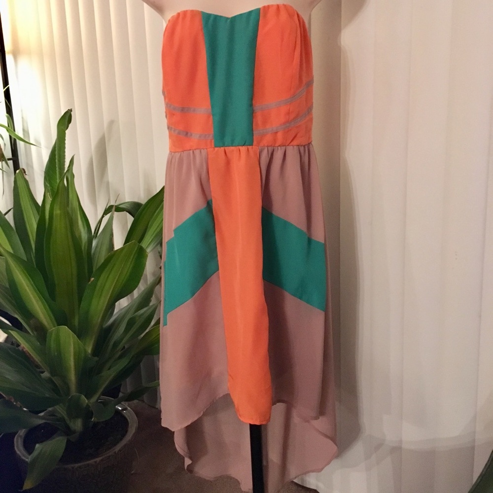 🍅 Flying Tomato Strapless Boho Flowy Dress Size M